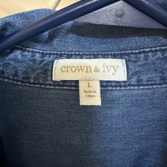 crown & ivy Blue Denim Shirt Dress - Picture 3 of 3